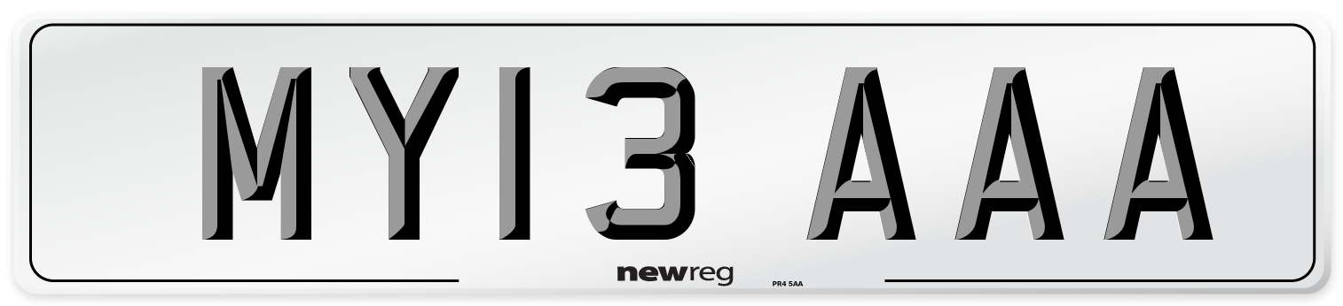 MY13 AAA Number Plate from New Reg